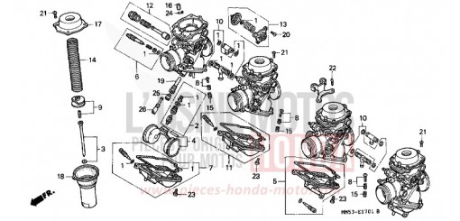 CARBURETOR (COMPONENT PARTS) CBR1000FH de 1987